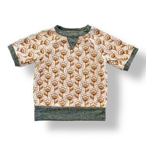 Miki Miette | Floral Short Sleeve Terrycloth Sweatshirt (18 mos)